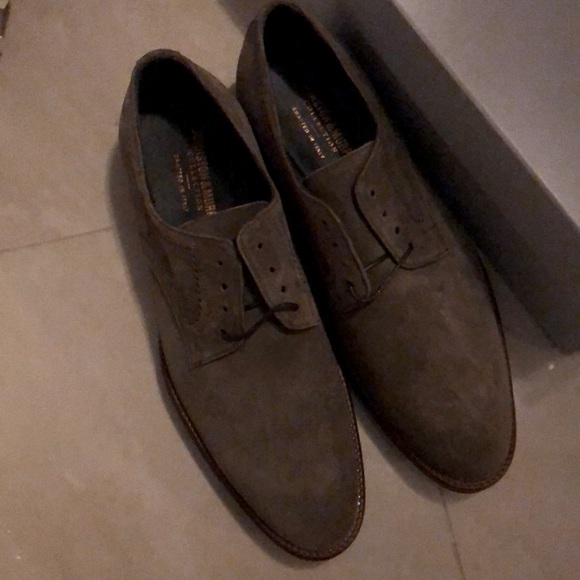 Johnston &Murphy Rideland Plain Toe Taupe Italian Surde - Picture 1 of 5